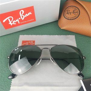 Ray-Ban RB3025 W0879 58-14 Sunglasses Barrel Gray Aviator Classic G-15📢